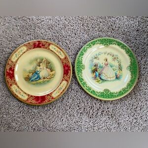 Pair of Vtg Baret Ware England metal plates